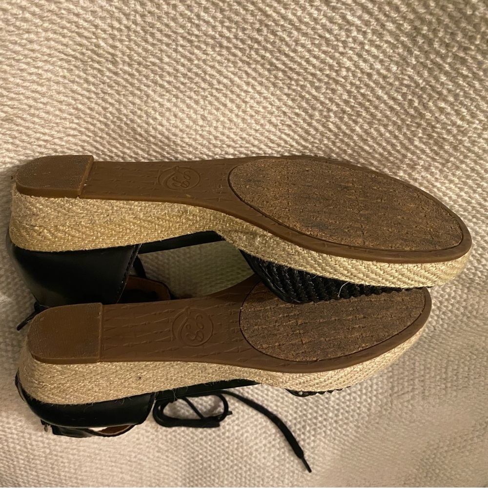 Lucky Brand Talianna Black Woven Espadrille Women Size 8 in Original Box - Picture 7 of 10